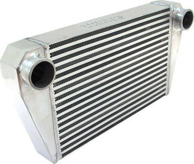 Intercooler TurboWorks 450x300x76 backward, hyrje dalje 3", alumin, argjendtë