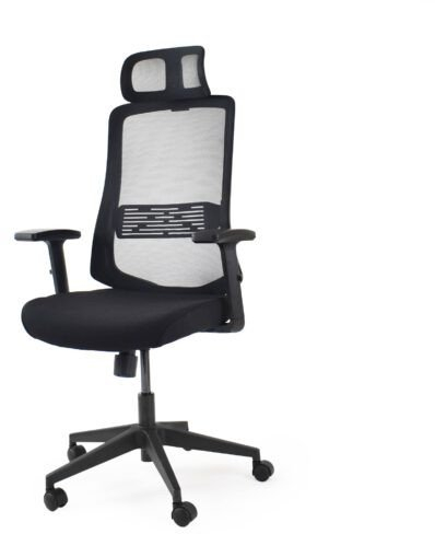 Karrige zyre ergonomike ErtuSolid AMO-95, lartësi e rregullueshme, mekanizëm lëkundës, e zezë