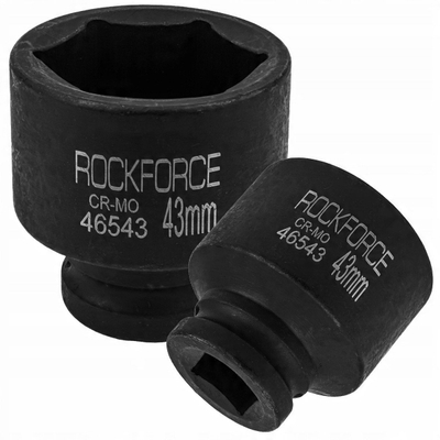 Kokë çelësi goditës Rockforce 3/4", 43mm, 6-këndor, çelik Cr-Mo