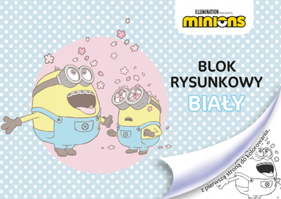 Bllok vizatimi Teka Minions, A4, 20 fletë, i bardhë