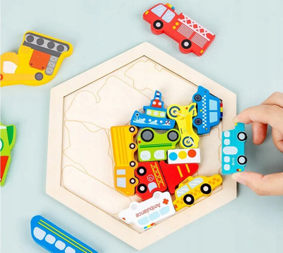 Puzzle druri ZA4760 Vehicles, 16 pjesë, mjete transporti, shumëngjyrësh