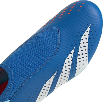 Këpucë futbolli për kalamaj Adidas Predator Accuracy.3 LL FG Jr IF2266, pa lidhëse, për bar natyral, blu