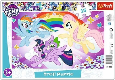 Puzzle Trefl Frame - My Little Pony, Pony Fun, 15 elemente