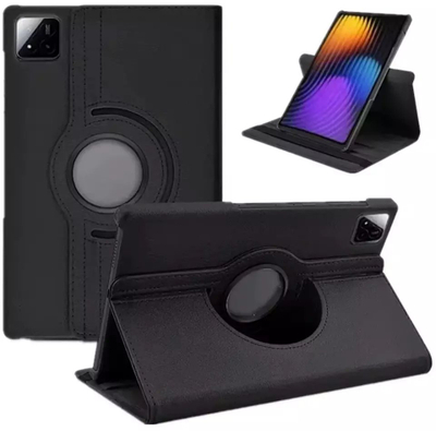 Futrollë tablet 4kom.pl ROTATING për Xiaomi Pad 7 Pad 7 Pro 11.2", rrotulluese, me këmbë, e zezë