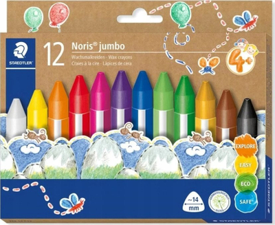 Ngjyra dylli Staedtler Noris Triangular, trekëndore 14mm, set me 12 copë, shumëngjyrëshe