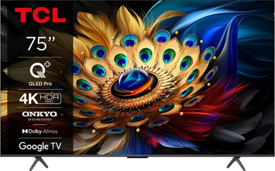 TV TCL C65 C6 75C655, 75", QLED 4K, Google TV, i zi