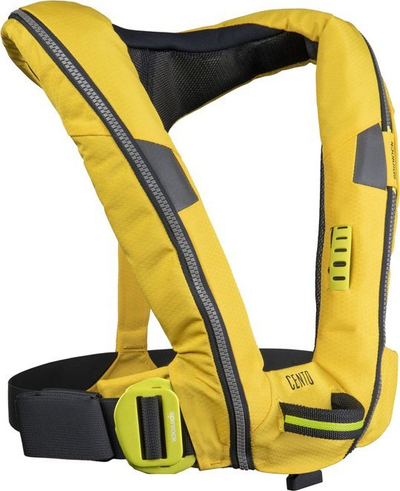 Jelek shpëtimi Spinlock Deckvest Cento Junior, me fryrje automatike, për kalamaj, i verdhë
