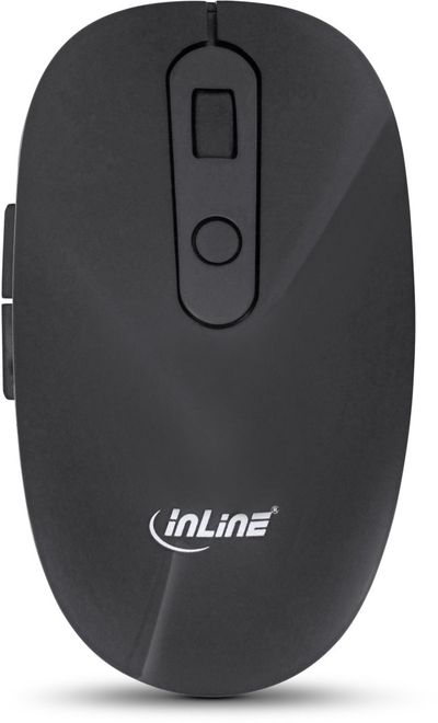 Set tastierë dhe mausi InLine Design Desktop, wireless 2.4GHz, 1600 dpi, i zi