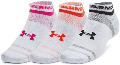 Унисекс чорапи Under Armour Essential Low-Cut, сет 3 пара, спортски, бели