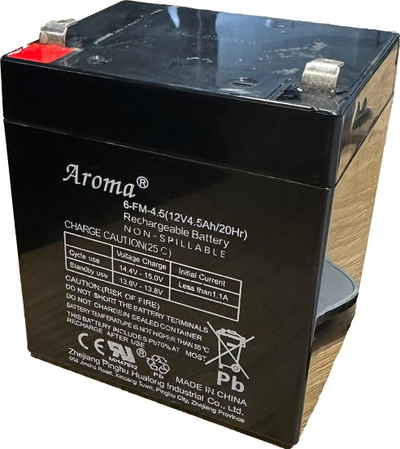 Bateri Aroma 12V 4.5Ah, xhel, e zezë