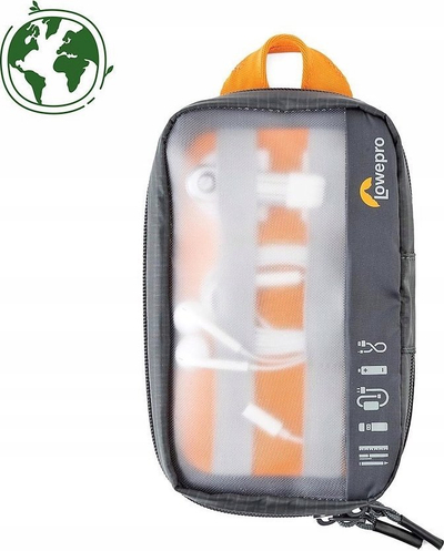 Çantë organizuese Lowepro GearUp Pouch Mini, xhepës, materiale të ricikluara, gri