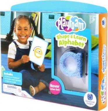 Set edukativ Learning Resources Playfoam Shape and Learn, alfabeti i vogël, shumëngjyrësh