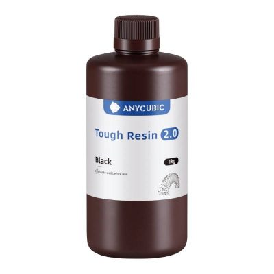 Rrëshirë 3D ANYCUBIC Tough Resin 2.0, 1kg, rezolucion i lartë, e zezë