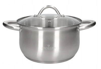 Set tenxheresh Zwieger Virtu Steel, 6 copë, për induksion edhe gaz, ngjyrë argjendtë