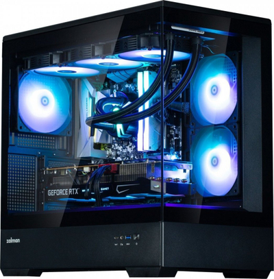 Kasa PC Zalman P30, MIDI Tower, xham i temperu, e zezë