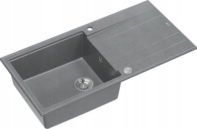Lavaman kuzhine GraniteQ EVAN 146 XL, 1 legen, Push 2 Open, gri silver stone