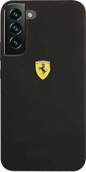 Kapak telefoni Ferrari FESSIHCS22MBK On Track Silicone për Galaxy S22 Plus S906, silikon, i zi
