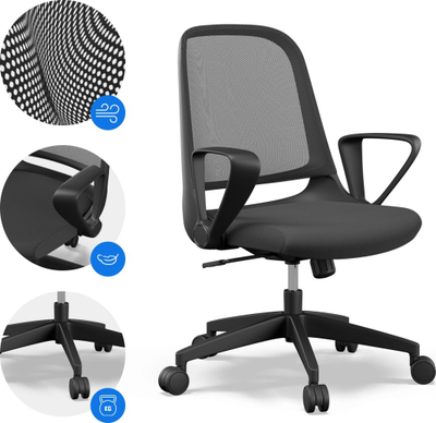 [OUTLET] Karrige zyre SENSE7 Sopty, e zezë