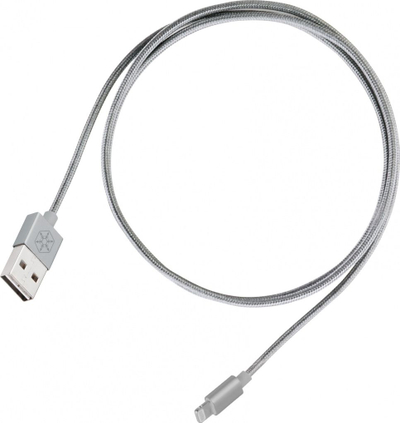 Kabllo Lightning SilverStone CPU03, USB në Lightning, 1 m, ngjyrë argjendtë