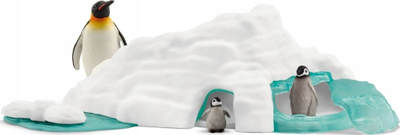 Set lodrash Schleich Wild Life 42661 Penguin Family Fun, figurina pinguinësh, skenë akulli, shumëngjyrësh