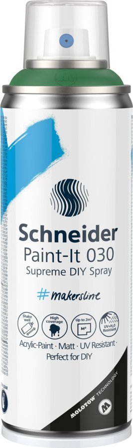 Bojë sprej akrilike Schneider Paint-It 030, 200 ml, mat, moss green