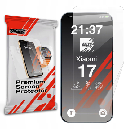 Folie mbrojtëse qeramike GrizzProtector për Xiaomi 17, rezistente ndaj gërvishtjeve, transparente