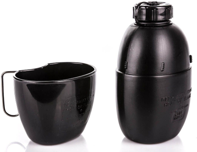Manierkë ushtarake BCB NATO, 950 ml, me gotë 500 ml, e zezë