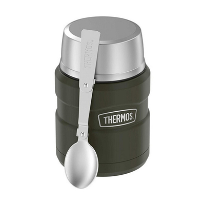 Termos ushqimi me lugë të palosshme dhe filxhan Thermos z66758, i zi, 470 ml