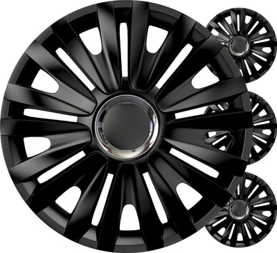 Kapakë rrote Royal Black, set 4 copë, 16", të zinj