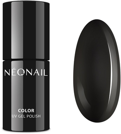 Llak hibrid për thonj Neonail Pure Black, 72ml, xhel UV, i zi