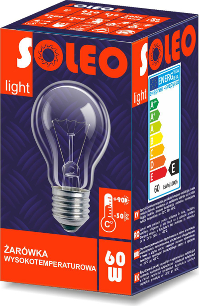 Helios Soleo Високотемпературна Сијалица, 60W, E27