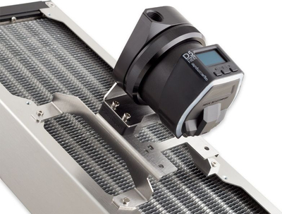 Mbajtëse pompa uji Aqua Computer D5, për ventilator 140 mm, çelik inox, argjendi