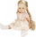 Kukull MEGA CREATIVE Baby So Lovely 499066, 40 cm, flokë bionde, fustan krem