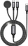 Kabllo karikimi 3 në 1 Awei W23, USB‑C Lightning Apple Watch, 120 cm, e zezë