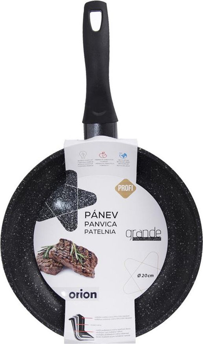Tigan Orion Grande, 20 cm, me shtresë graniti, i zi