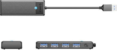 HUB USB ORICO 4 porta, USB 3.0, kabllo 0.5ft, i zi