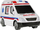 Lodër ambulancë me telekomandë Mega Creative RESCUE CAR R/C, drita, 28x13x11 cm, e bardhë