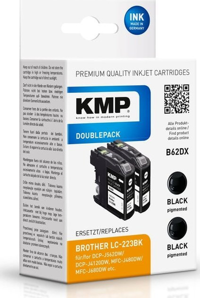Patron printeri KMP LC-223BK, paketë dyshe, i zi
