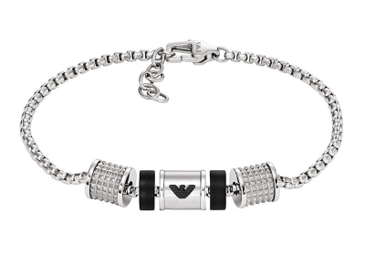 Byzylyk për meshkuj Emporio Armani EGS2999040, 19cm, i argjendtë