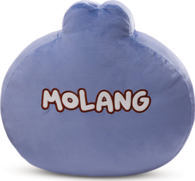 Jastëk plush Molang Cushion, për dekor, i bardhë me vjollcë