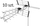 Antena TV Blow 21-053 ATD27S, DVB-T VHF/UHF, pasive, set 10 copë, argjendt