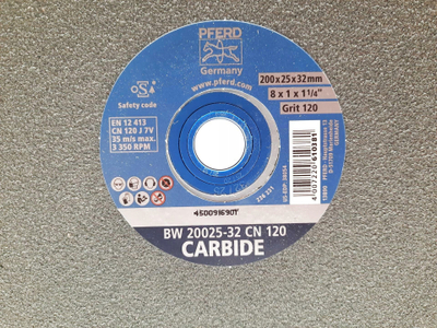Disk bluarës PFERD BW 20025-32 CN 80, 200mm, karbid, gri
