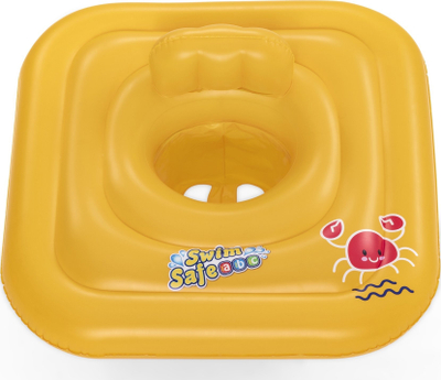 Ulese notuese për foshnje Bestway 32050 Swim Safe Step A, 76 x 76 cm, e kuqe e verdhë