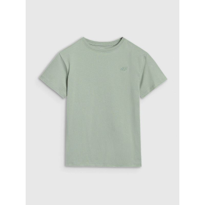 Bluzë çunash 4F 4FJWSS25TTSHM2324, oversize, pambuk, jeshile