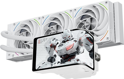 Ладилник за вода за процесор Thermalright Wonder Vision 360 Turbo ARGB, радијатор 360 mm, ARGB, бел