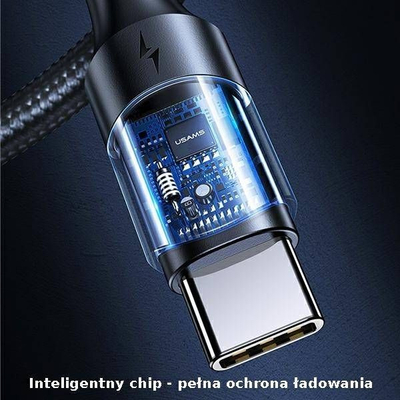 Kabllo USB-C - USB-C, 1.2 m, 100W, e zezë