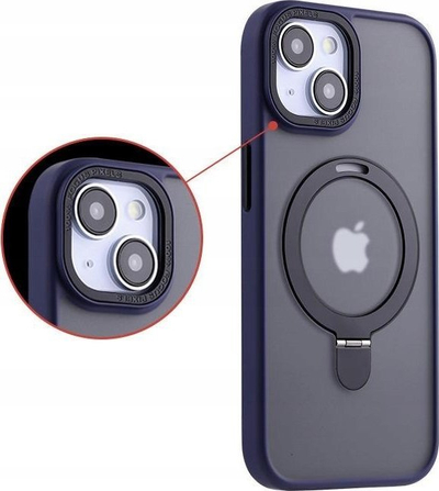 Kapak telefoni MX Kickstand MagSafe për iPhone 15 6.1", me mbajtëse, blu e errët
