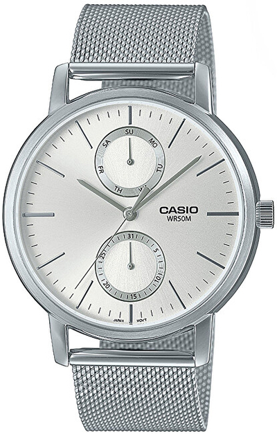 Orë për meshkuj Casio, e argjendtë