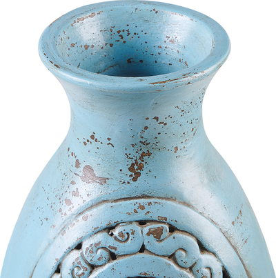 Vazo dekorative MEGARA Ceramic, qeramike, 51 cm, ngjyrë turkeze