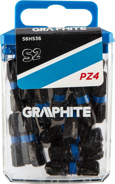 Set bite GRAPHITE PZ4, 25mm, 20 copë, gri grafit